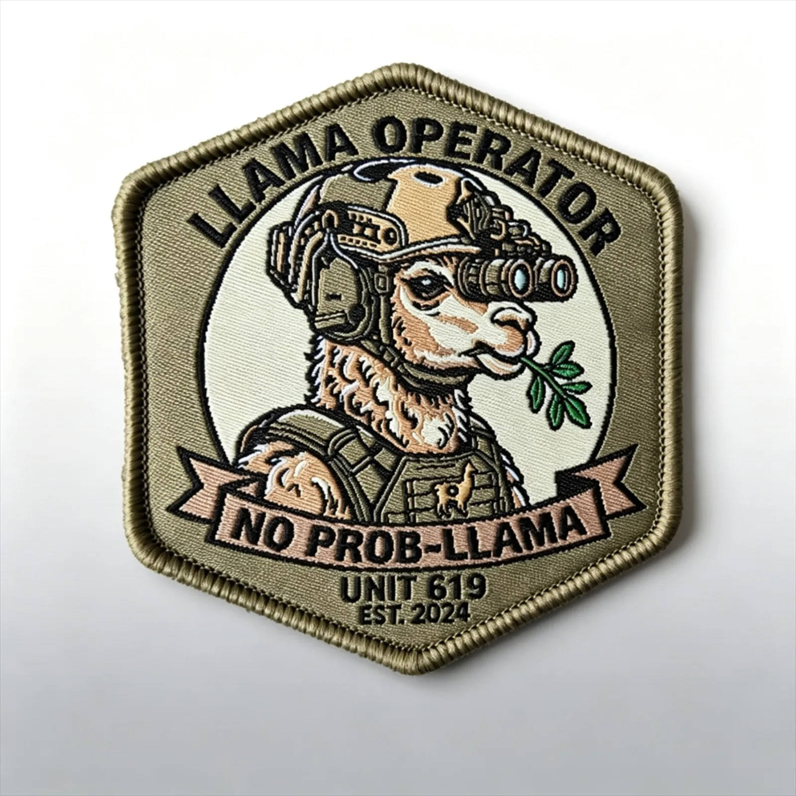 Parche táctico LLAMA OPERATOR de llama con velcro para mochila - imagen 3