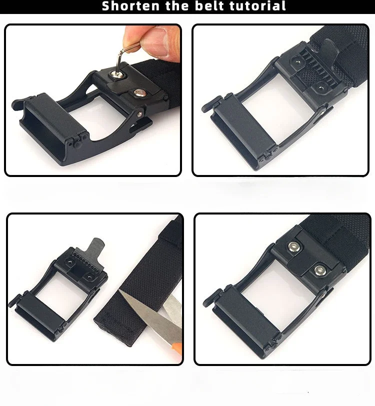 Cinturón táctico de nylon para hombre con hebilla automática - imagen 4