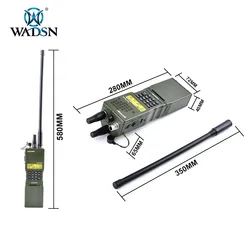 WADSN funda táctica para radio militar simulada con antena e interfono