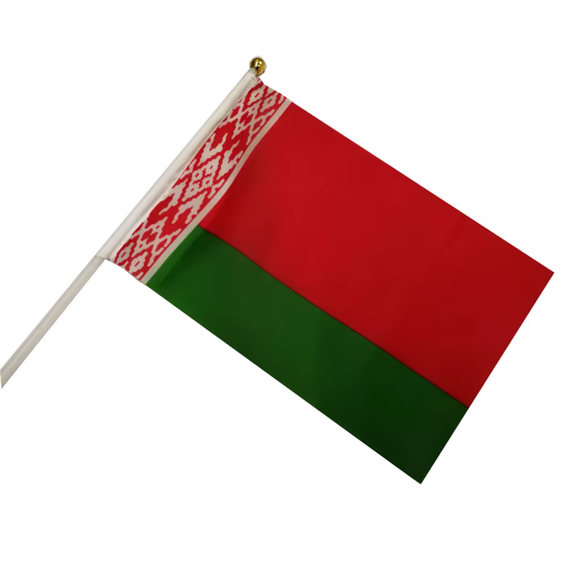 Bandera Bielorrusia ondulada cosida a mano efecto 3D para uniforme - imagen 4