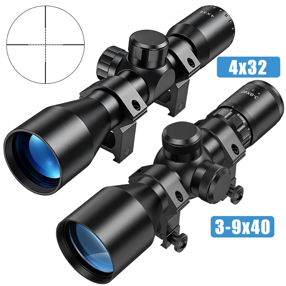 Mira telescópica 4x32 con retícula iluminada para rifle de caza y airsoft - imagen 4