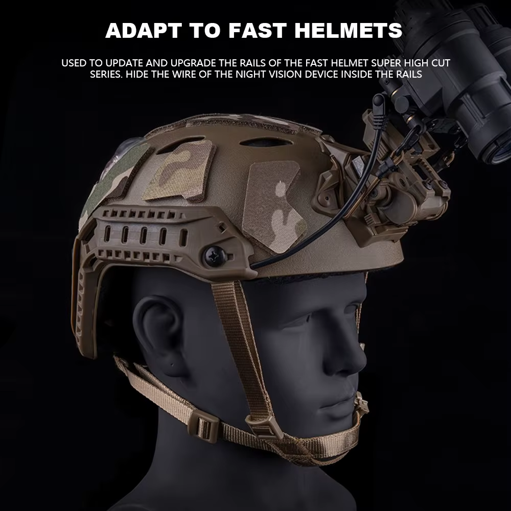 Riel táctico rápido para casco de alto perfil, Airsoft y tiro - imagen 5
