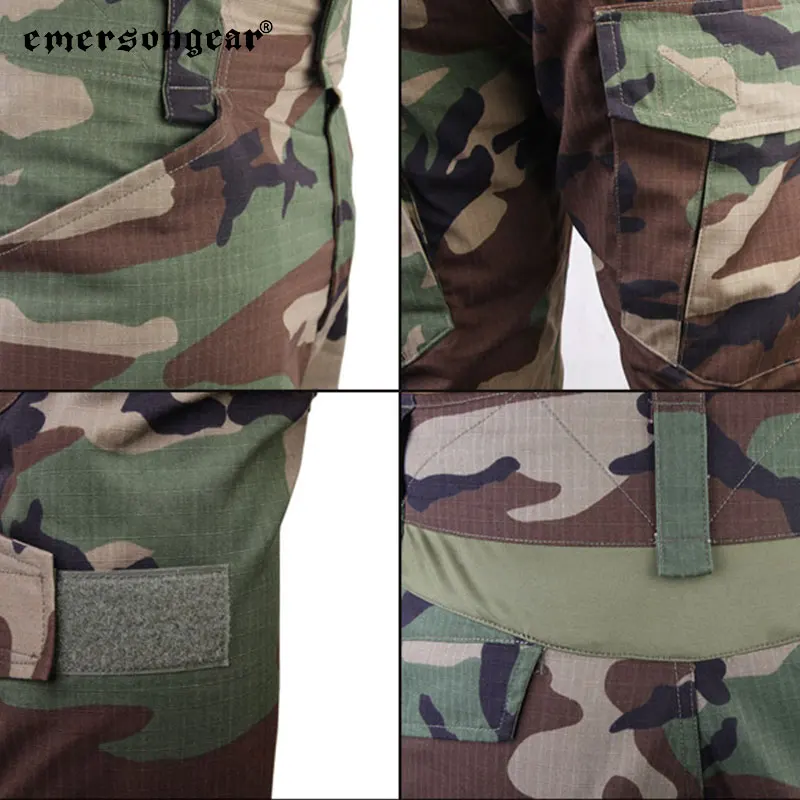 Emersongear uniforme táctico woodland Ghillie con rodilleras cazador - imagen 4