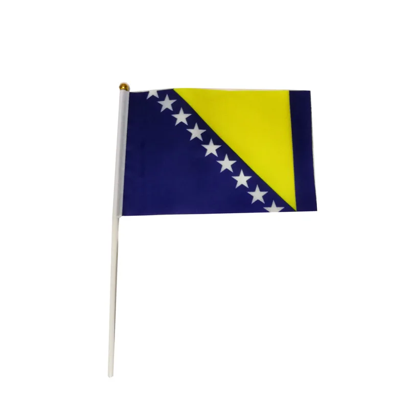 Bandera Bosnia y Herzegovina 14x21cm – Ondeada a mano – Resistente - imagen 4