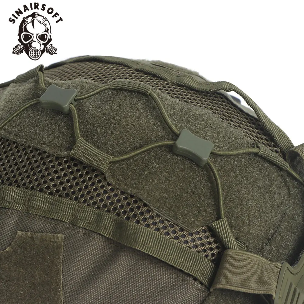 Funda táctica para casco antibalas con bolsa NVG y malla - imagen 5