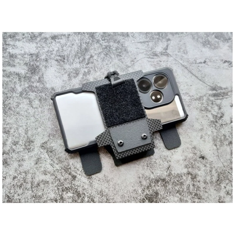 Soporte móvil fibra de carbono para chaleco táctico – MOLLE horizontal y vertical - imagen 3