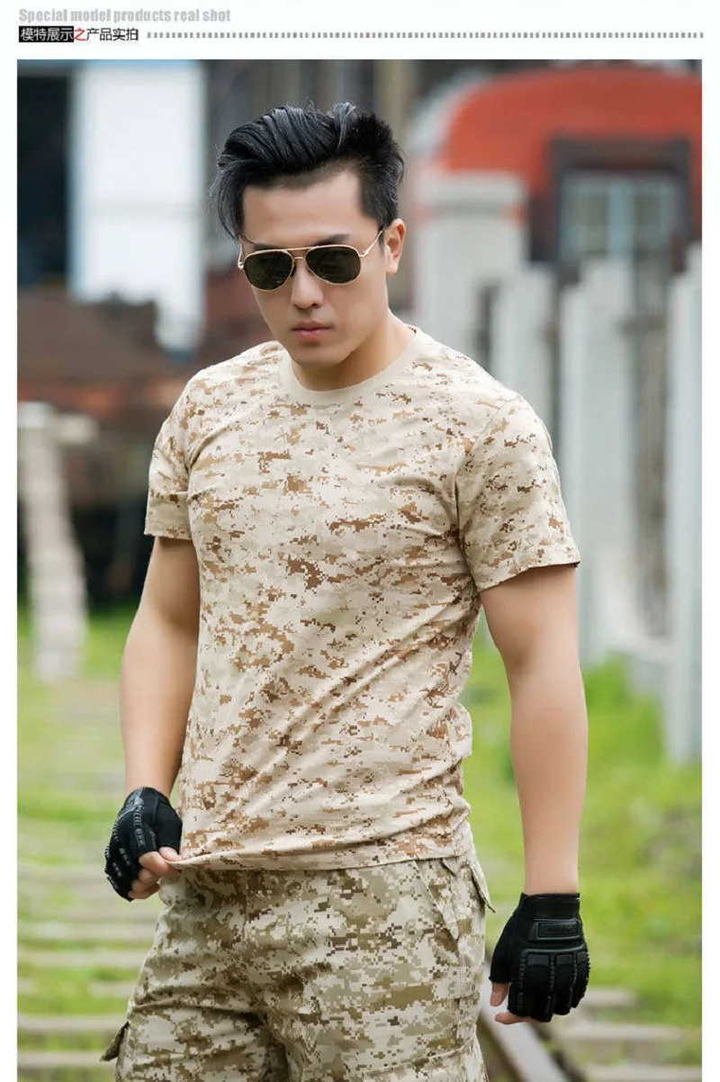 Camiseta táctica secado rápido transpirable selva/desierto - imagen 3
