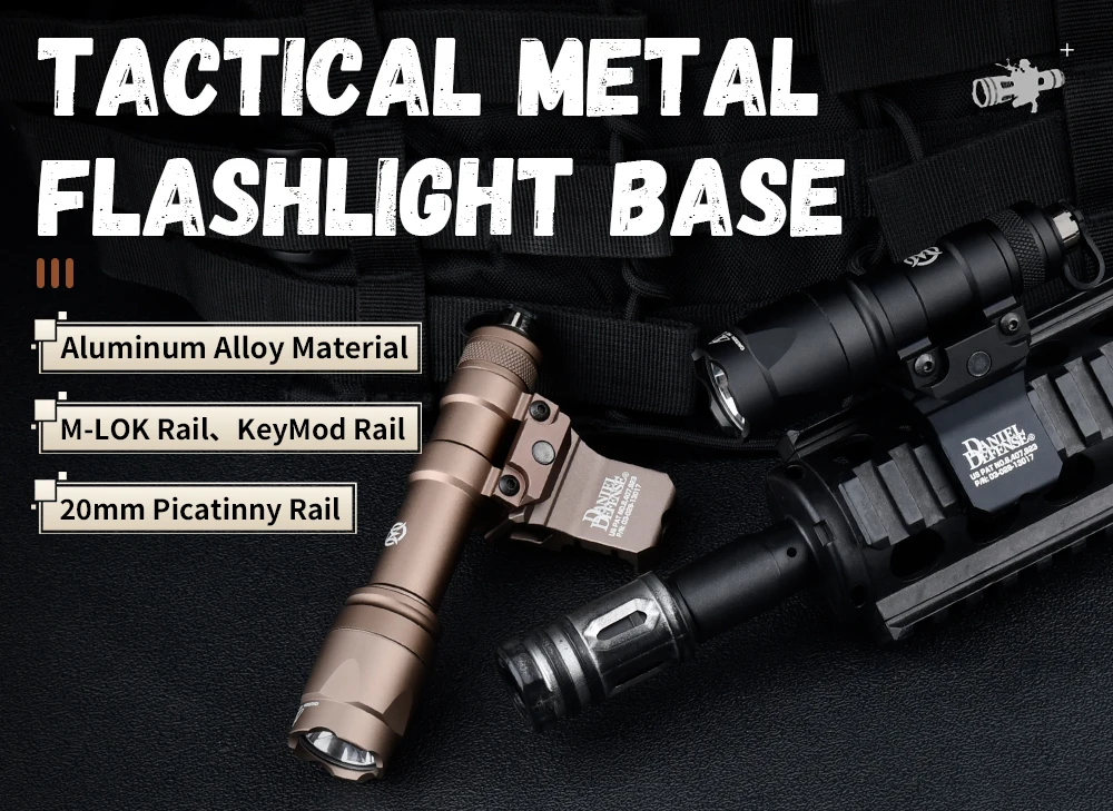 Riel lateral CNC M-LOK/Keymod para SureFire SF M300 M600