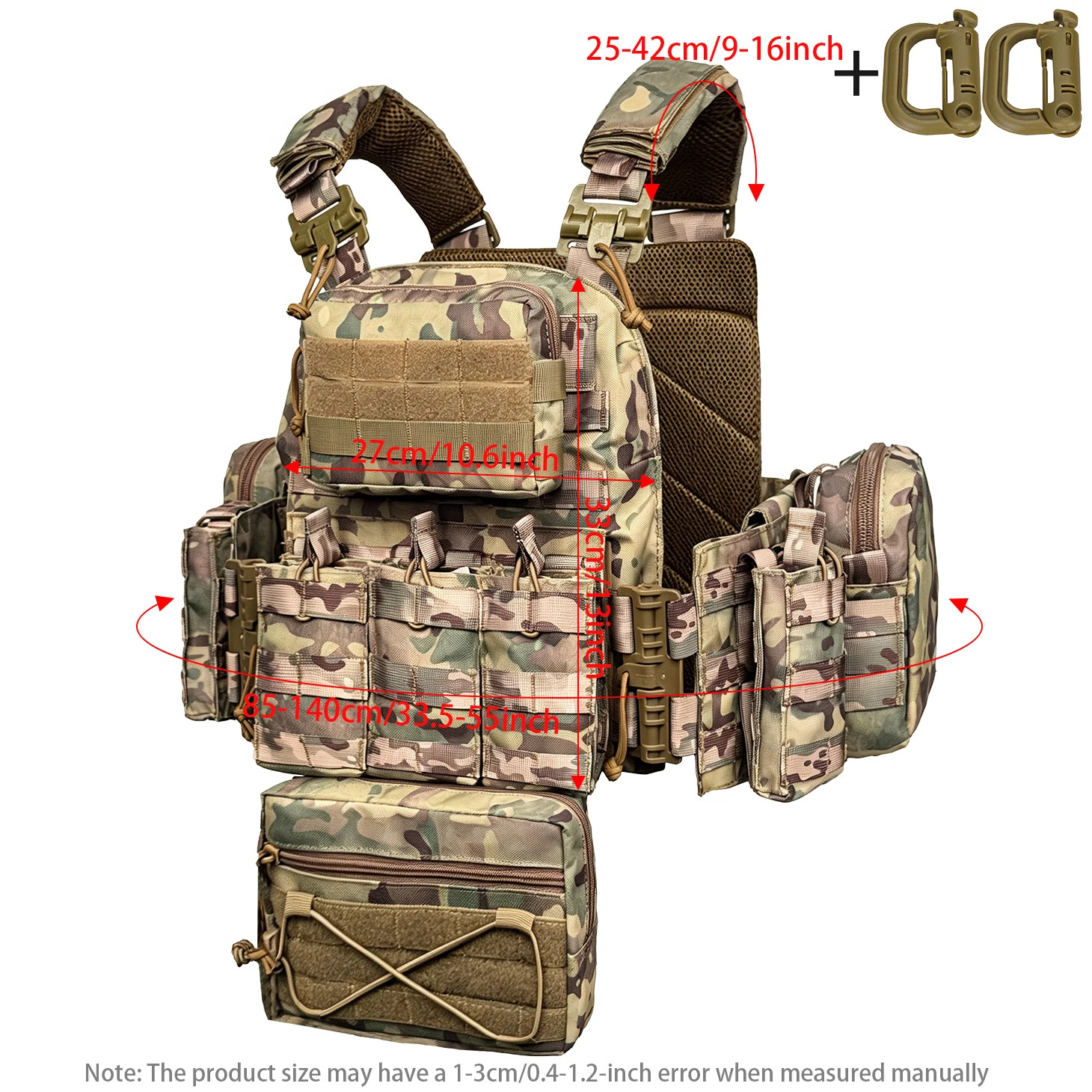 Chaleco de caza MOLLE de liberación rápida para actividades al aire libre - imagen 4