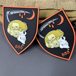 Parche táctico PVC esqueleto ruso con velcro para casco militar