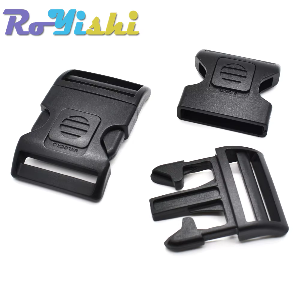 Hebilla autoblocante arqueada plástica para correas de mochila camping - imagen 4