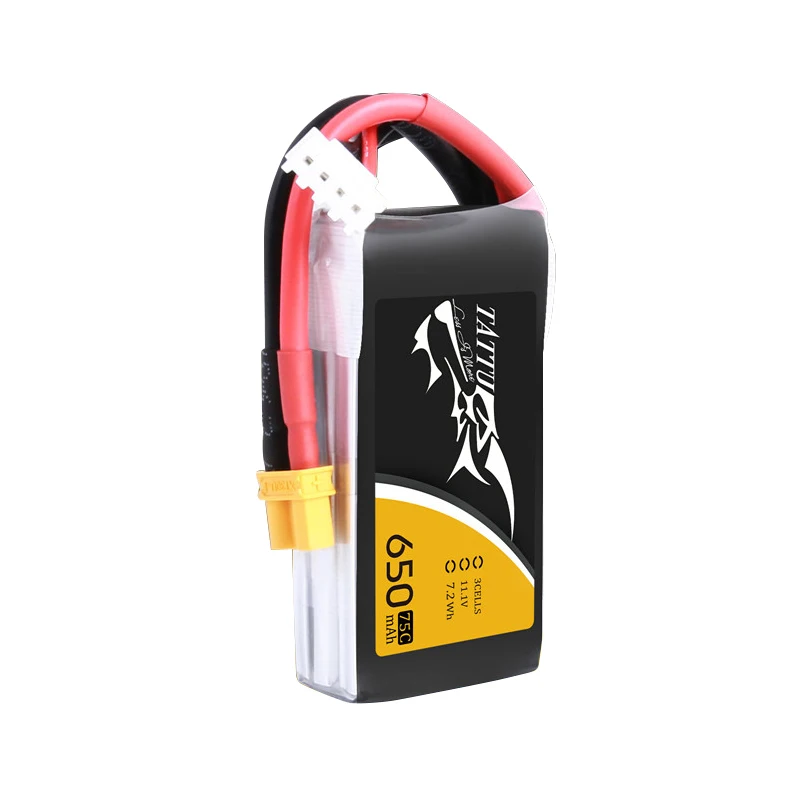 TATTU Batería LiPo 3S 650mAh 75C XT30/XT60 para helicóptero RC FPV - imagen 2