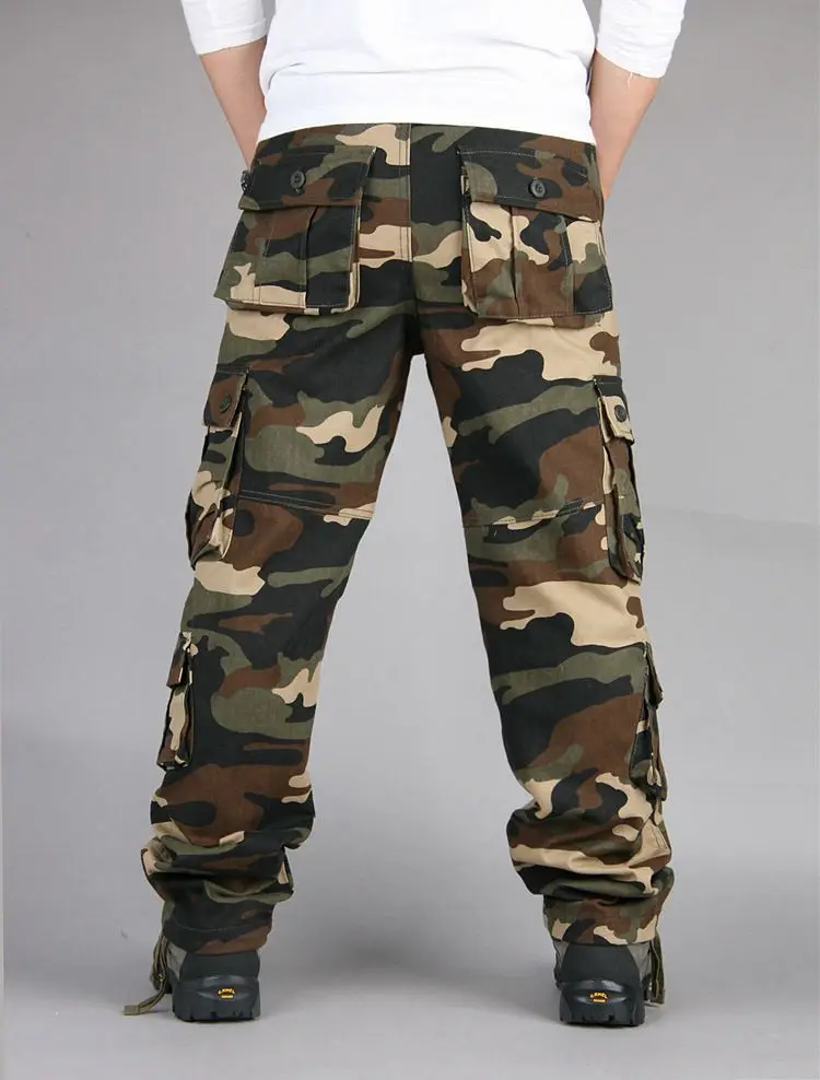 Bolsillo cargo con solapa pantalones militares