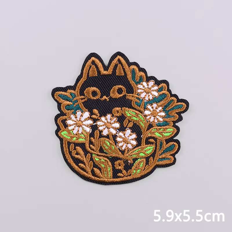Parche bordado gato termoadhesivo para ropa, aplique decorativo - imagen 3