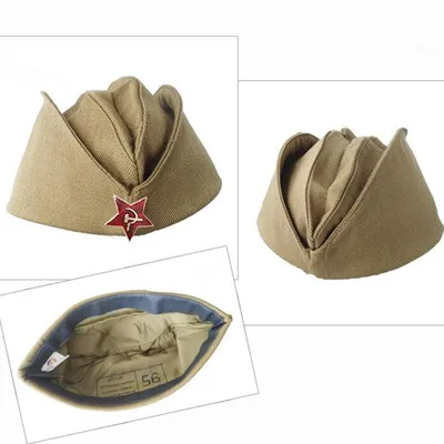 Gorra plegable de guarnición rusa para cosplay (otro ángulo)