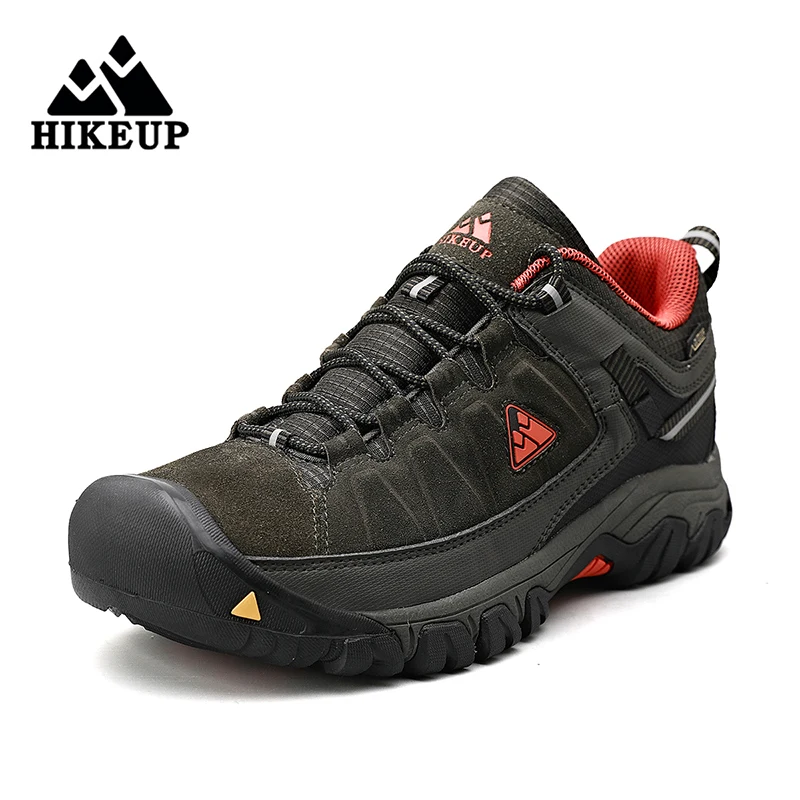 HIKEUP Zapatos Senderismo Hombre Cuero Duradero Suela Goma - imagen 5