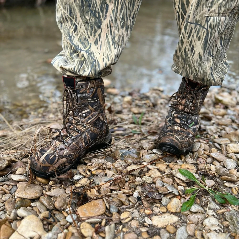 Botas tácticas caza impermeables camuflaje antideslizantes caña media - imagen 5