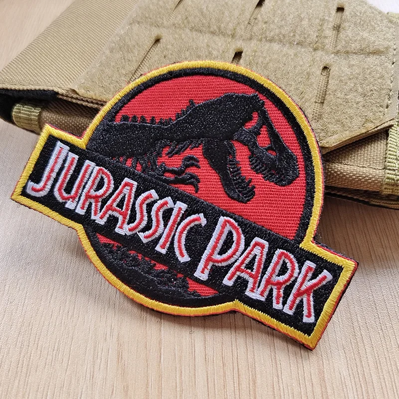 Parche bordado Velcro dinosaurio Jurassic Park para MOLLE - imagen 3