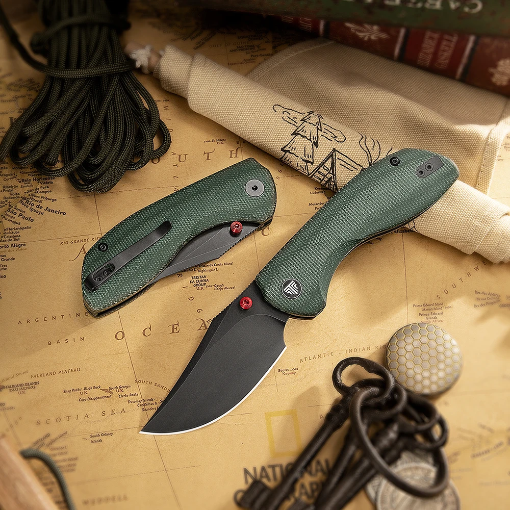 Cuchillo plegable TRIVISA Hippo-GM de acero 14C28N y Micarta