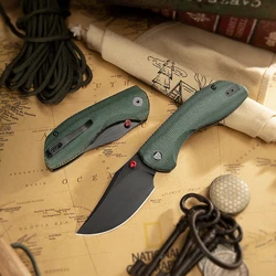 Cuchillo plegable TRIVISA Hippo-GM de acero 14C28N y Micarta