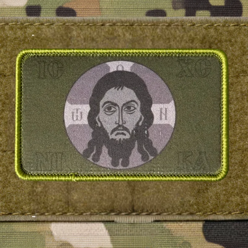 Parche táctico bordado Jesús ortodoxo para chaleco MOLLE Velcro - imagen 4