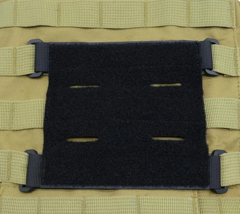 Panel adaptador MOLLE para chaleco táctico con velcro gancho y bucle