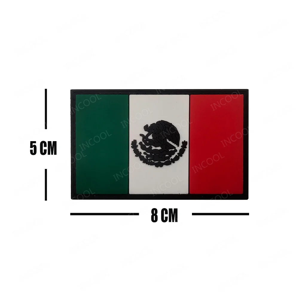 Parche PVC bandera nacional táctico velcro