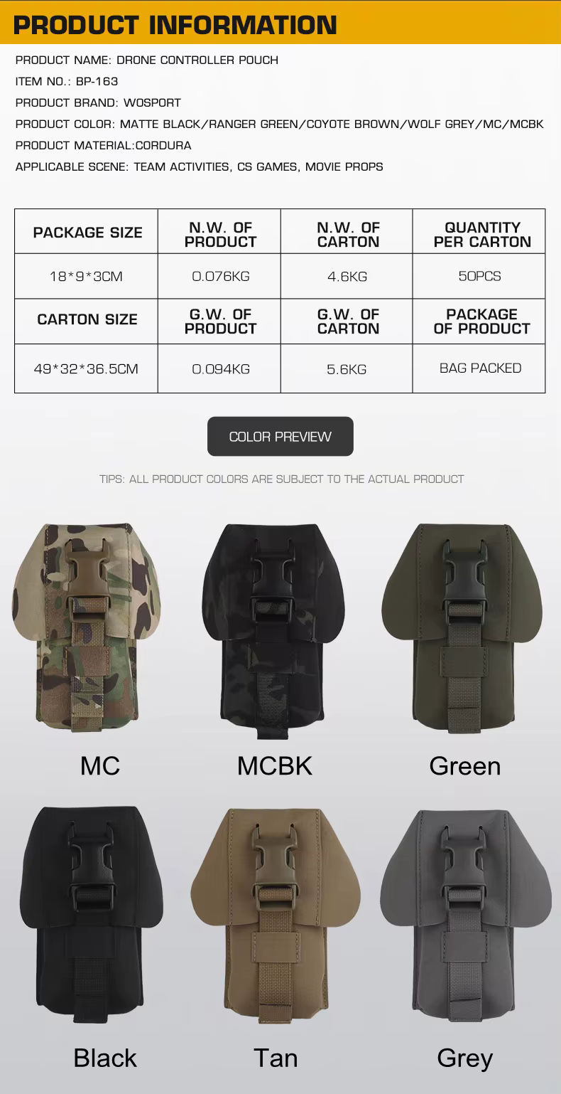 Bolsa MOLLE para accesorios del equipo