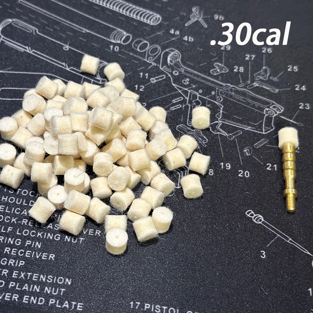 Kit limpieza pistola multicalibre - Fieltro y escobillas de arma