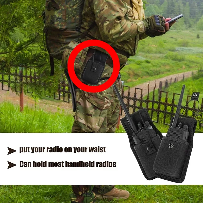 Bolsa táctica MOLLE para radio walkie-talkie de caza al aire libre - imagen 3