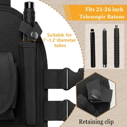 Funda táctica para bastón extensible con soporte y correa ajustable