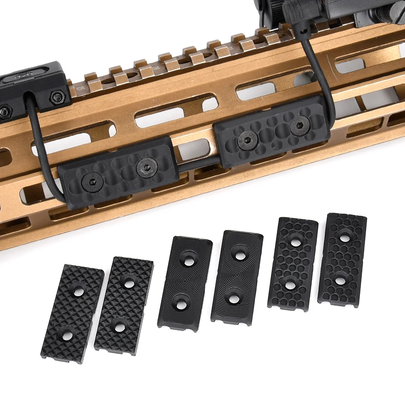 Cubierta riel M-LOK con guía de cables para linterna táctica