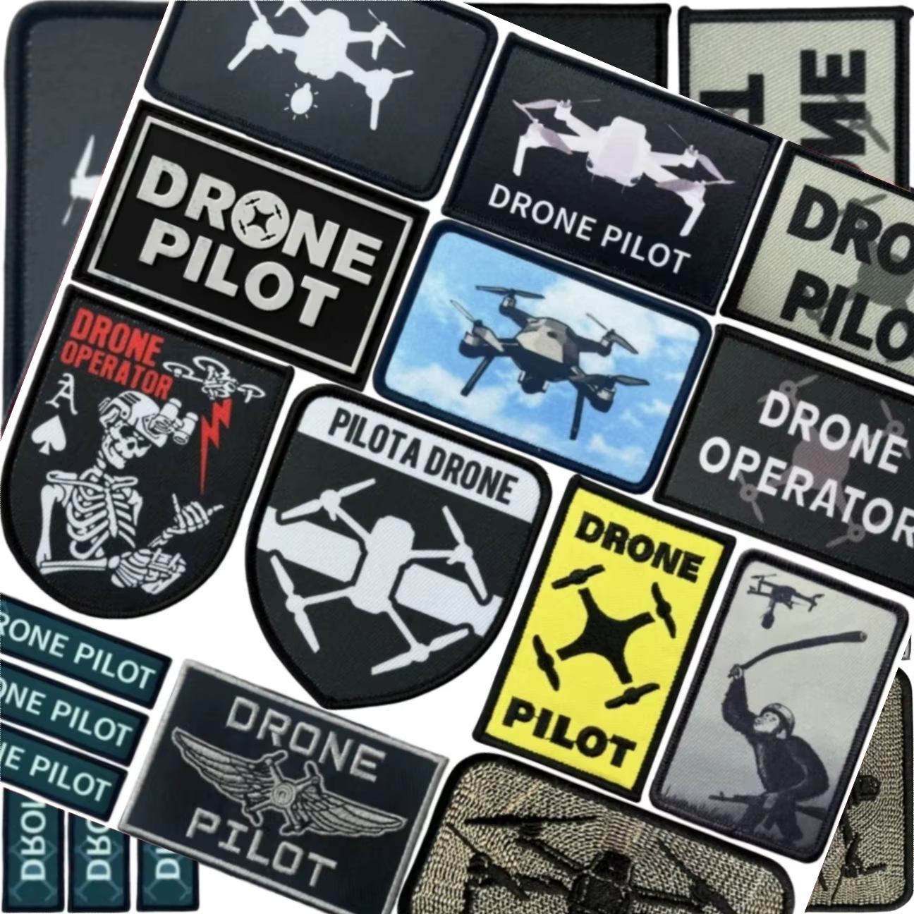 Brazalete táctico Ace piloto dron – Parche adhesivo bordado - imagen 4