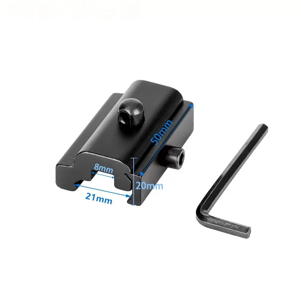Detalle del conector para riel Weaver y Picatinny