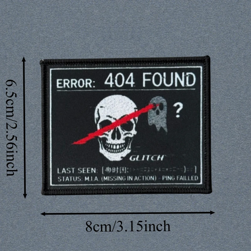Parche moral táctico Error 404 Found con velcro y gancho - imagen 4