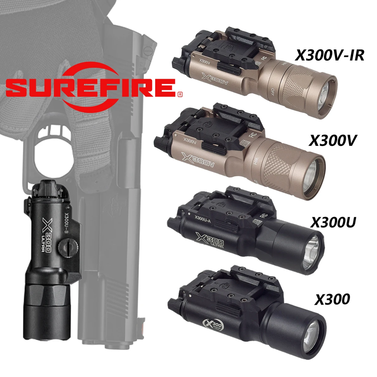SureFire X300 Ultra – Linterna táctica LED para GLOCK y airsoft - imagen 5