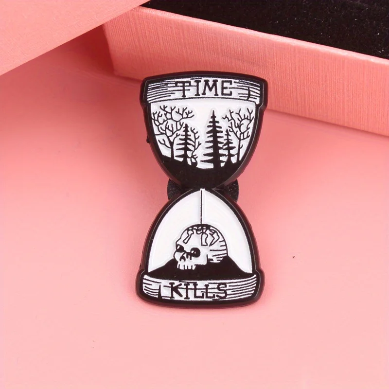 Pin esmaltado Sandflow Metaphor El tiempo mata árbol y calavera