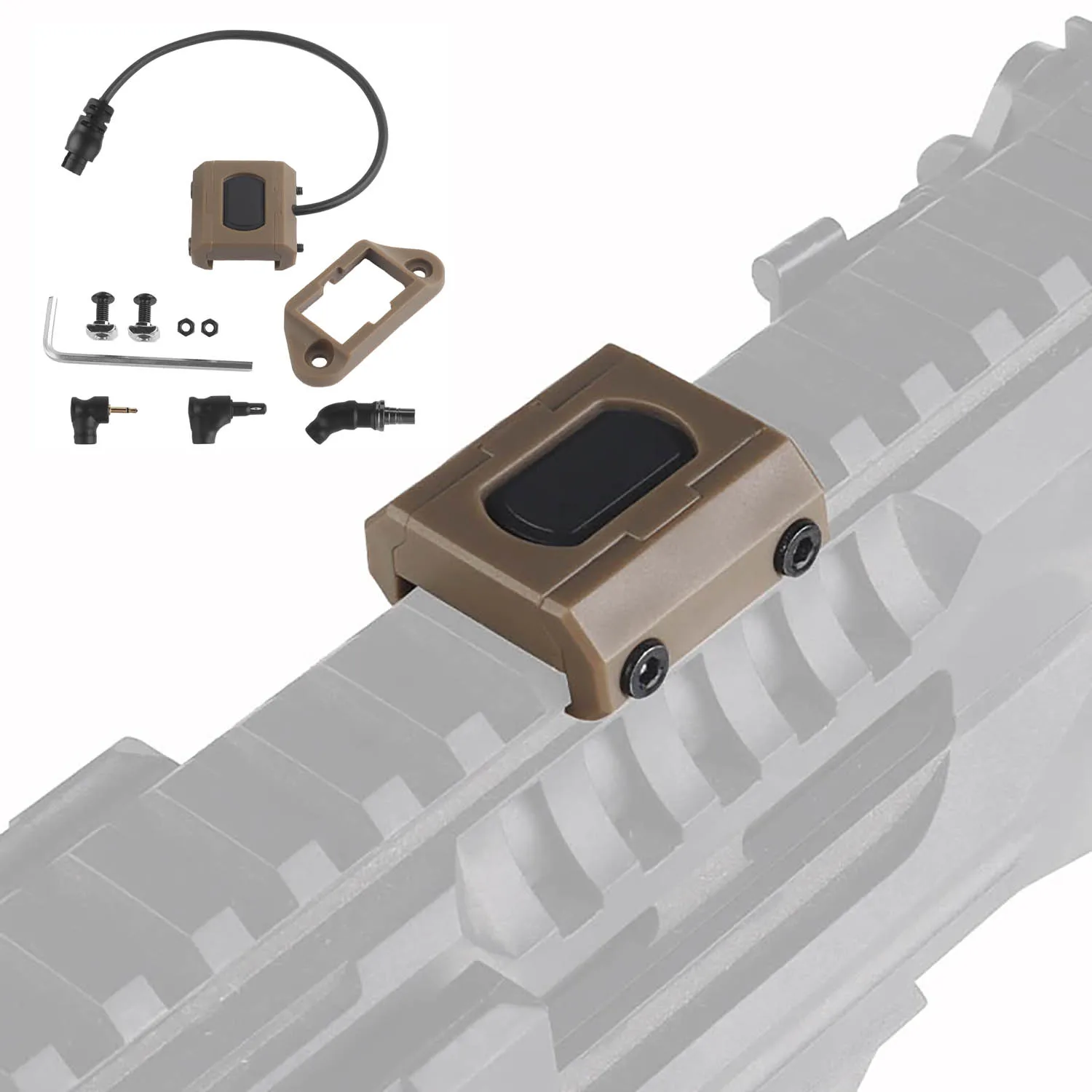 Conector Picatinny M-LOK POSEIDON DEFENSE MOD táctico para luz PEQ - imagen 2