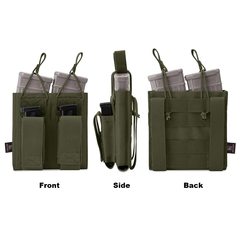 KRYDEX Bolsa porta-cargadores MOLLE doble para 5,56 y pistola - imagen 3