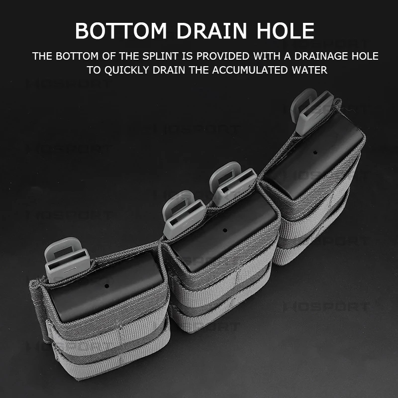 Portacargadores MOLLE Triple Abierto 5.56 – Funda Táctica para Munición - imagen 3