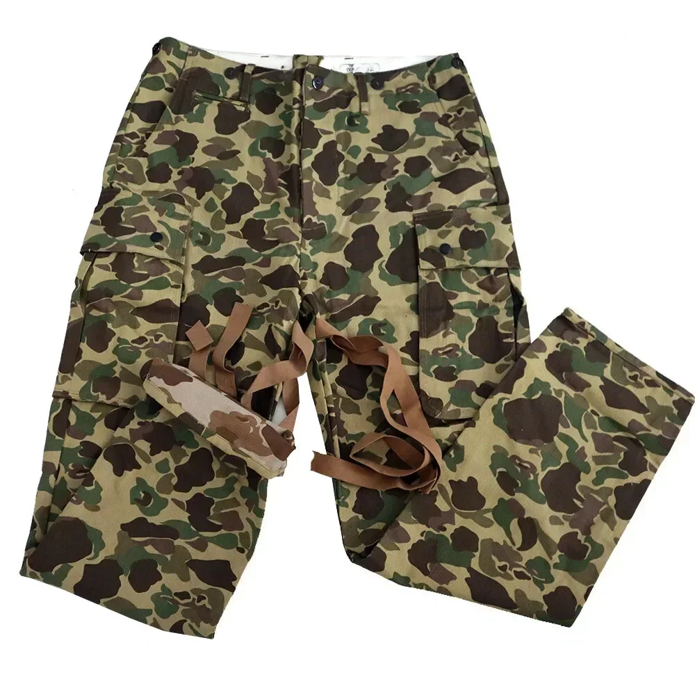 Uniforme M42 WW2 HBT paracaidista – Camuflaje militar histórico hombre