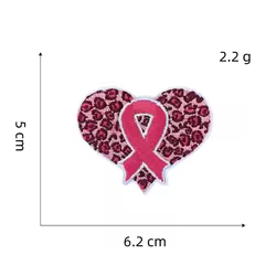 Parche bordado de cinta rosa logotipo apoyo cáncer de mama