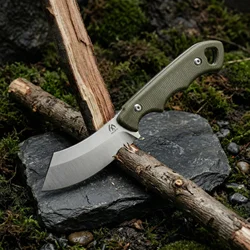 Cuchillo fijo acero exterior: herramienta de supervivencia camping