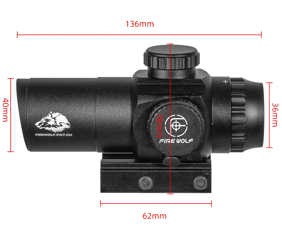 Óptica con enfoque para caza
