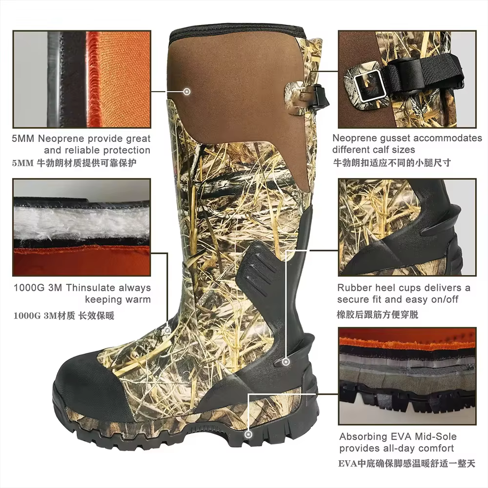 Botas tácticas de camuflaje para caza y outdoor, invierno - imagen 3