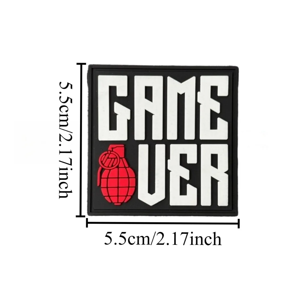 Parche táctico 3D de PVC Granada «Game Over» con velcro - imagen 3
