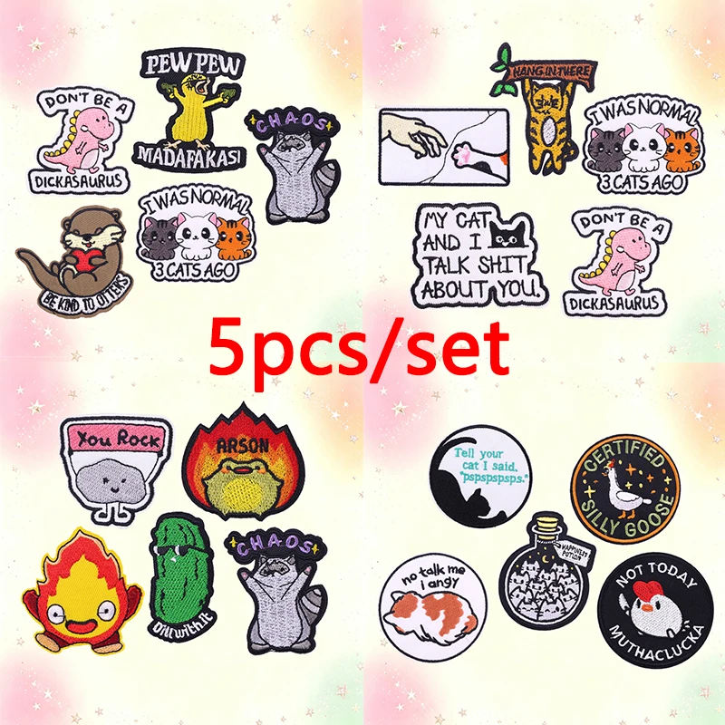 Parches bordados termoadhesivos dibujos animados y animales para coser - imagen 3
