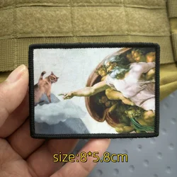 Genesis Parche táctico - moral de gato con Velcro para mochila