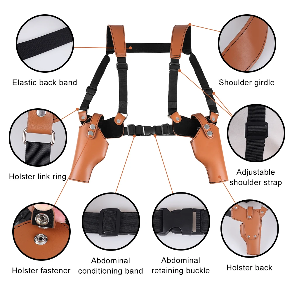 Funda táctica oculta para pistola de hombro con doble bolsillo - imagen 5