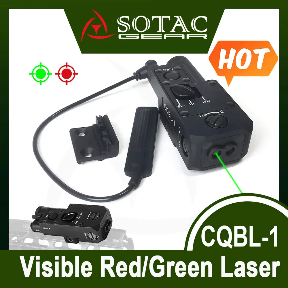 SOTAC CQBL-1 puntero láser visible verde/rojo con IR y presión
